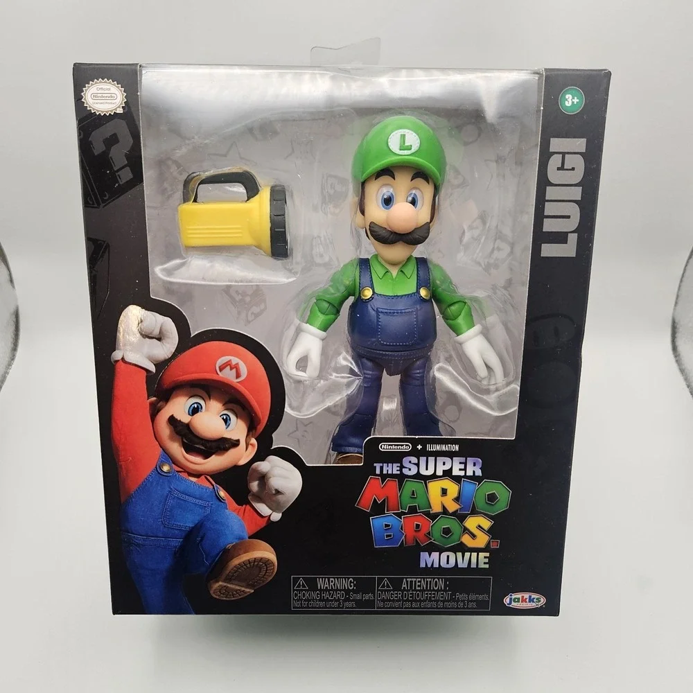 Nintendo Super Mario Bros. LUIGI Action Figure with Flashlight 2023 For Ages 3+